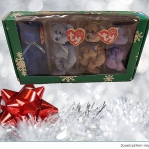 𝅺ty Jingle Beanie Babies - Set of 4 Clubby Bears